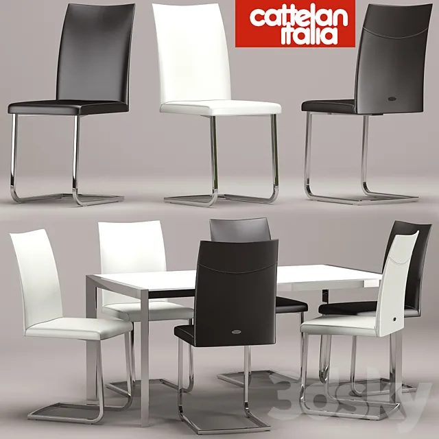 Desk-chair Pedro-Janet Cattalan Italia 3D Model Desk-chair Pedro-Janet Cattalan Italia 3D Model