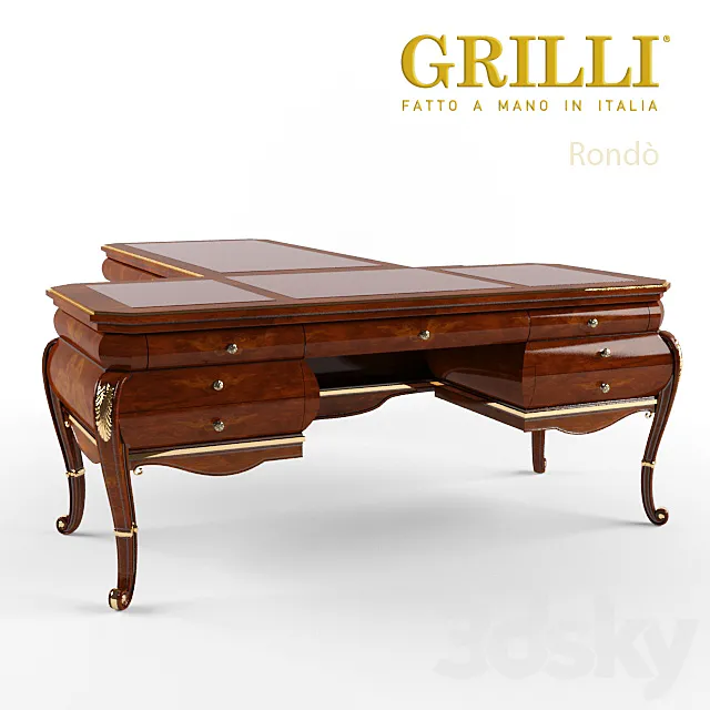Desk Grilli Rondo 3D Model