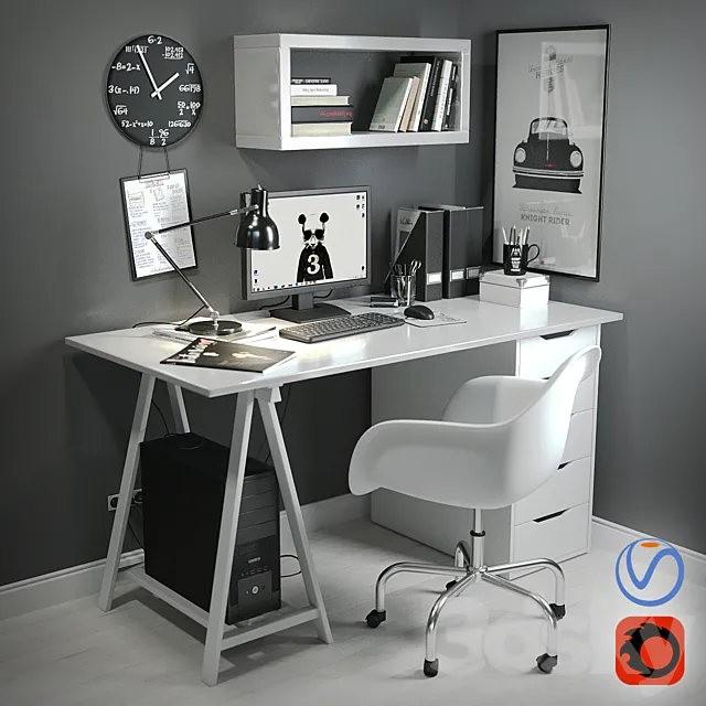 Desk in the Scandinavian style 3DModel