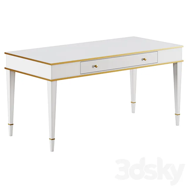 Desk Kelly Desk White 3D Model