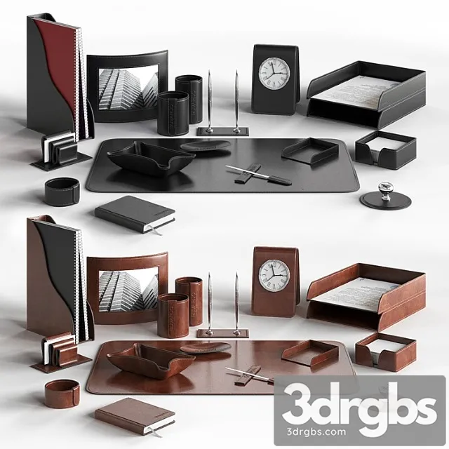 Desk set for the manager buvardo. 3D Model Download