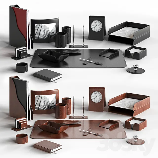 Desk set for the manager Buvardo. 3D Model Desk set for the manager Buvardo. 3D Model