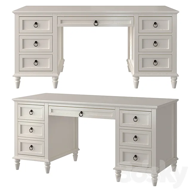 Desk with drawers Vilton 3D Model