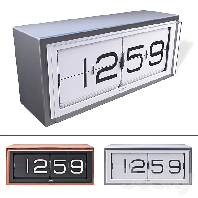 Desktop clock LEFF Brick 3D Model Desktop clock LEFF Brick 3D Model