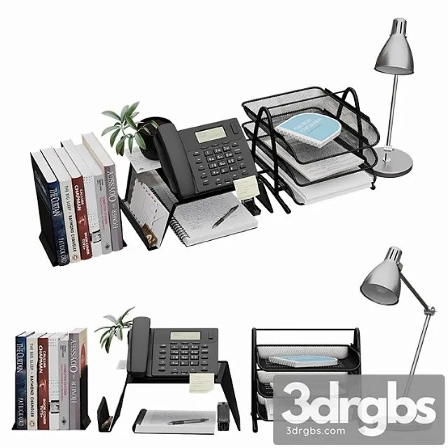 Desktop Decorative Set 3D Model Download Desktop Decorative Set 3D Model Download