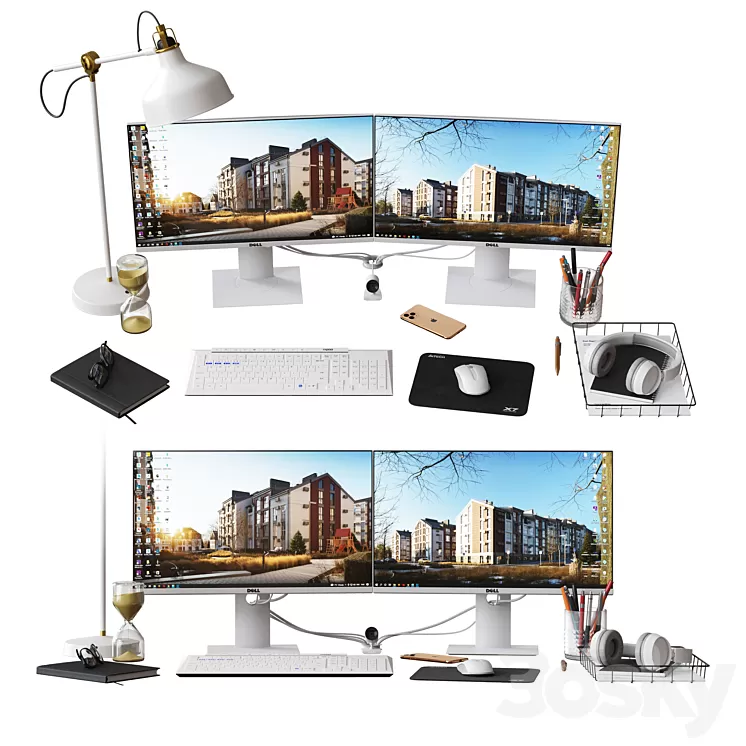 Desktop Set CG Artist Edition №1 3D Model Desktop Set CG Artist Edition №1 3D Model