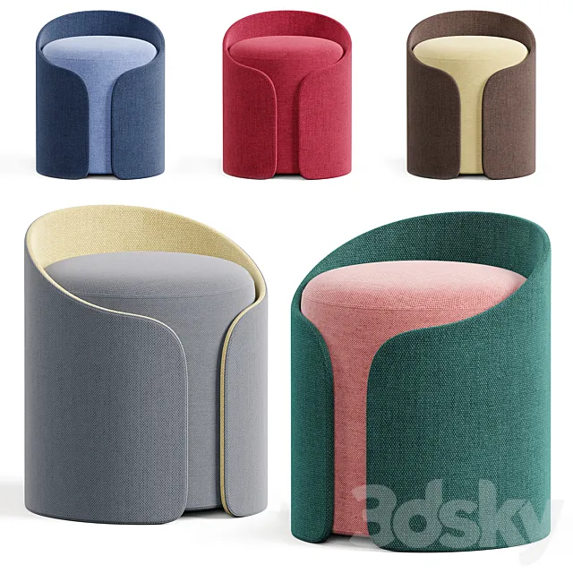 Desormeaux Carrette Sardigan Pouf 3DModel Desormeaux Carrette Sardigan Pouf 3DModel