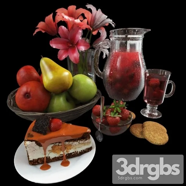 Dessert Decor Set 3D Model Download