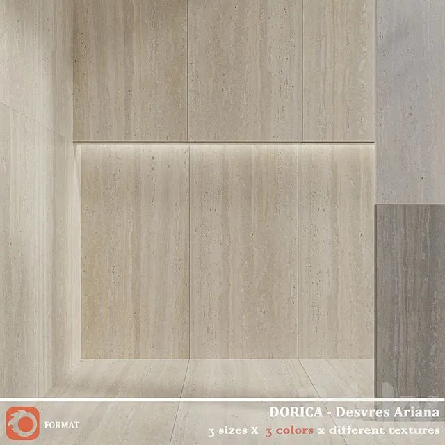 Desvres Ariana DORCIA avorio crema greige 3D Model