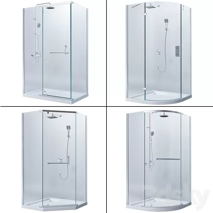Devit showers set 3D Model Devit showers set 3D Model
