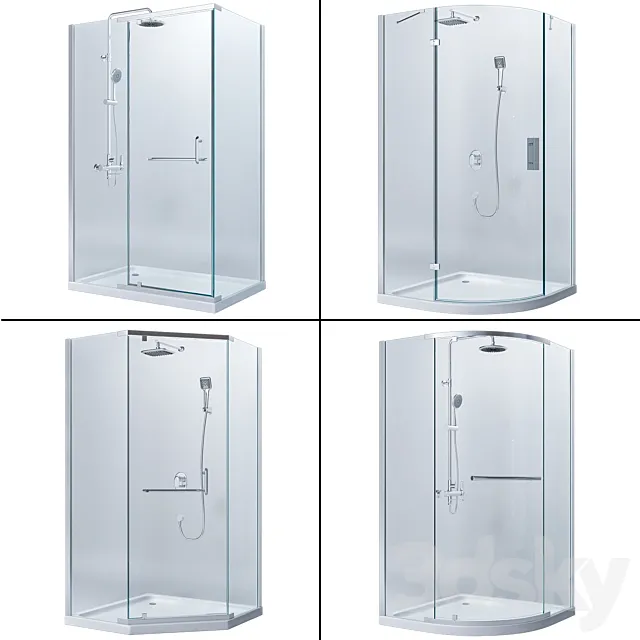 Devit showers set 3DModel Devit showers set 3DModel