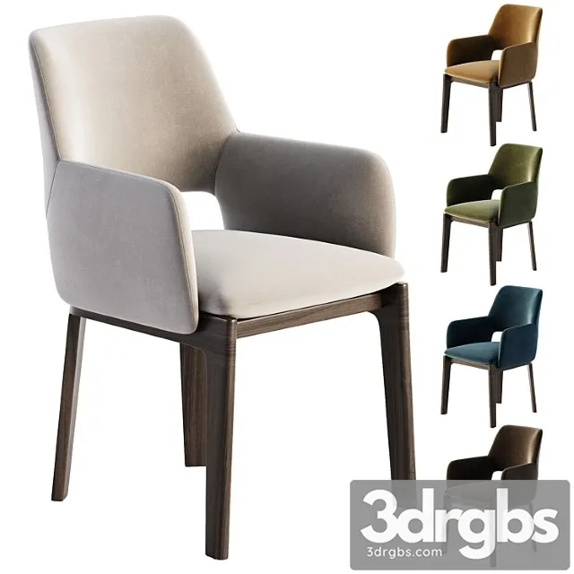 Devon chair with armrests by molteni & c.