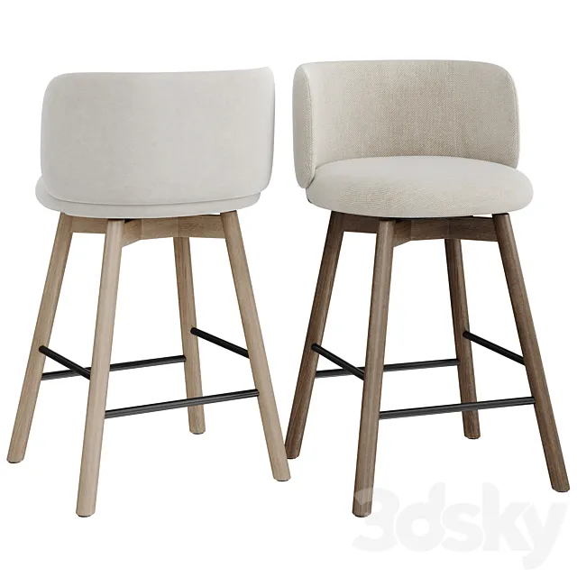 Devon Counter Stool by West Elm 3D Model