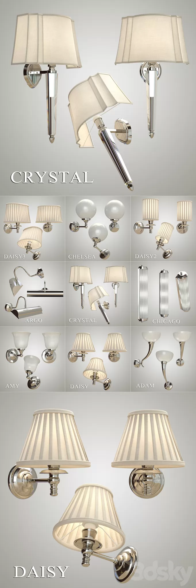 Devon & Devon \/ Sconces PART 1 3D Model Devon & Devon \/ Sconces PART 1 3D Model