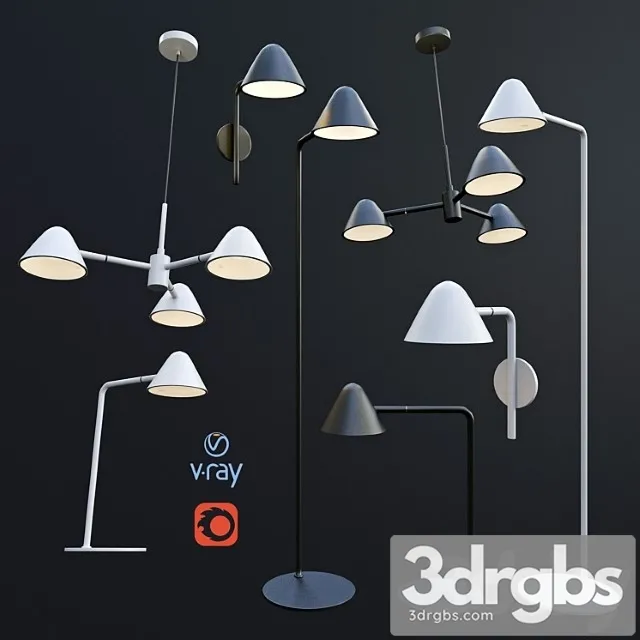 Devon pendant table wall and floor lamps from the company lucide belgium. 3D Model Download