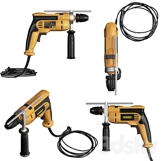 dewalt hammer drill 3D Model dewalt hammer drill 3D Model