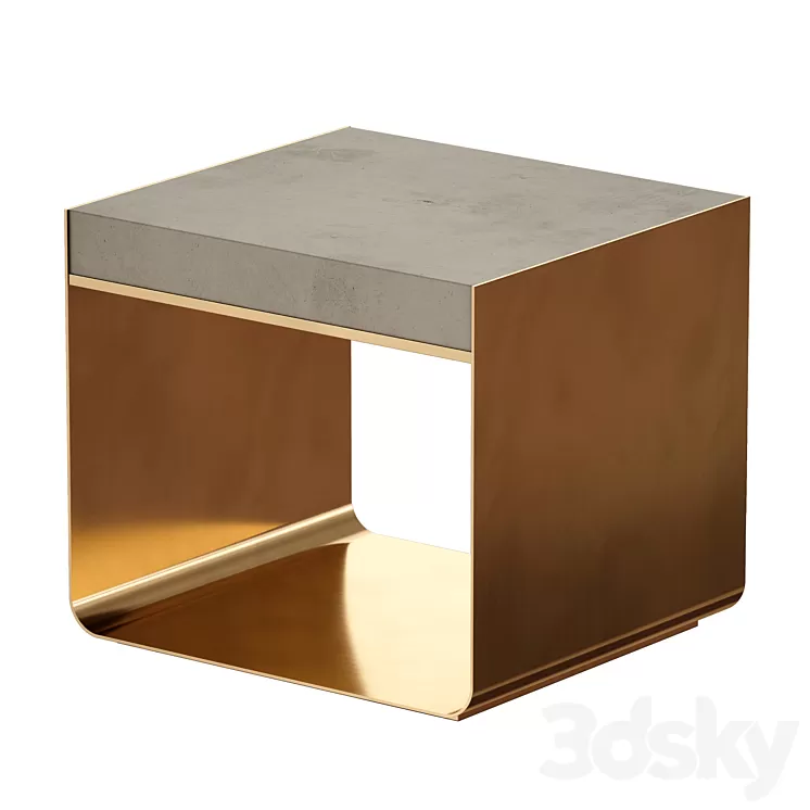 Dexter Concrete Top End Table (Crate and Barrel) 3D Model Dexter Concrete Top End Table (Crate and Barrel) 3D Model