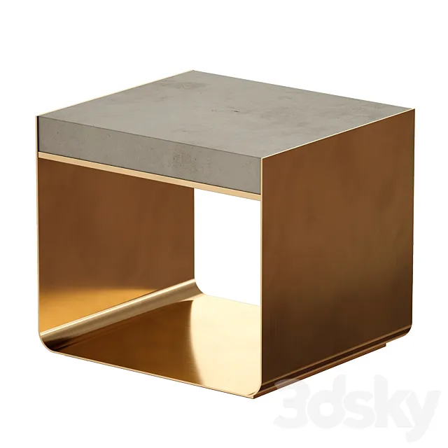 Dexter Concrete Top End Table (Crate and Barrel) 3DModel Dexter Concrete Top End Table (Crate and Barrel) 3DModel