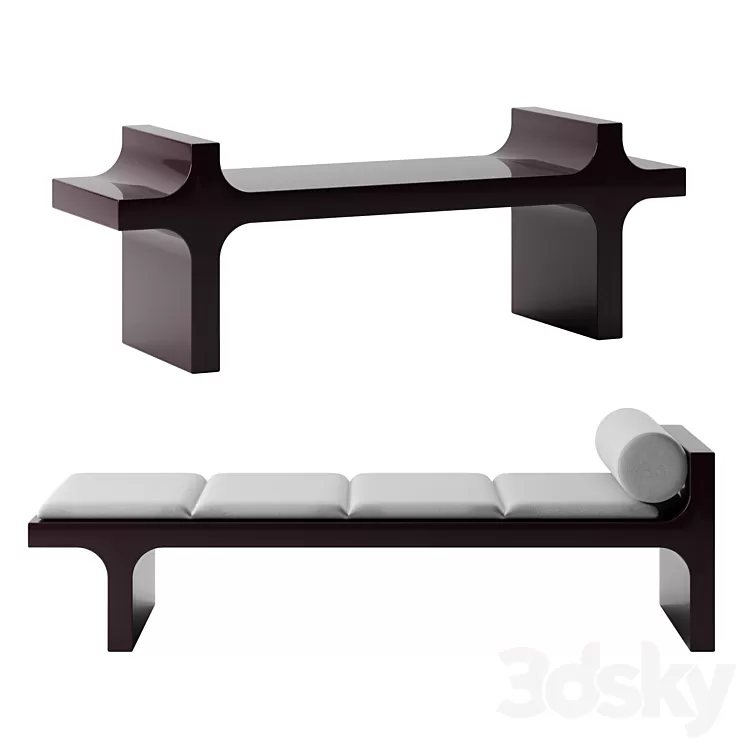DHARMA bench by Baxter 3D Model Free Download