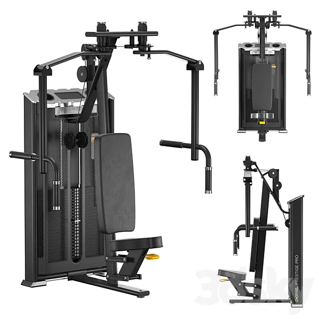 DHZ Fitness E-7007A Pearl DeltPec Fly Butterfly – rear delts 3D Model
