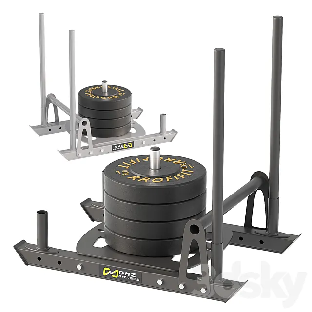 DHZ functional training sled 3D Model