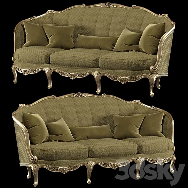 di mano in mano Barocchetto sofa 3DModel di mano in mano Barocchetto sofa 3DModel