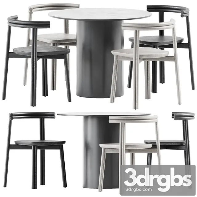 Dial dining table and twill chair by designbythem Dial dining table and twill chair by designbythem