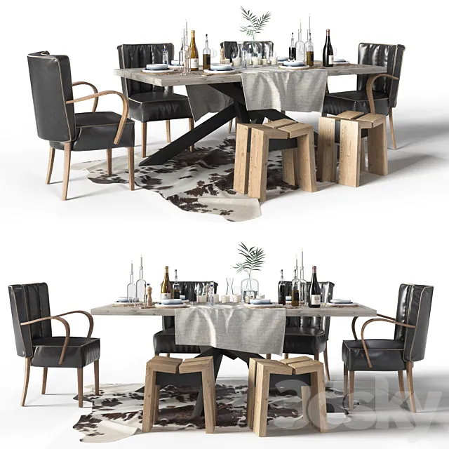DIALMA BROWN _ Dining set 3D Model