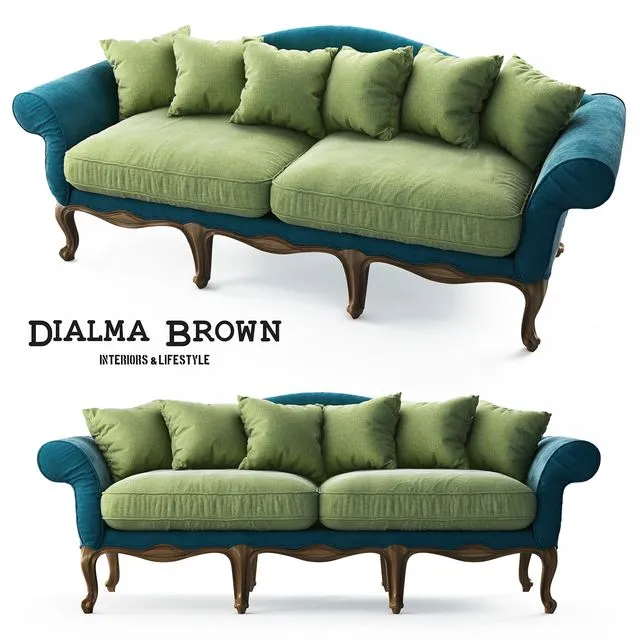 Dialma Brown Sofa DB005285 3D Model