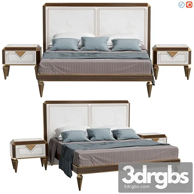 Diamante bed 2 3D Model Download