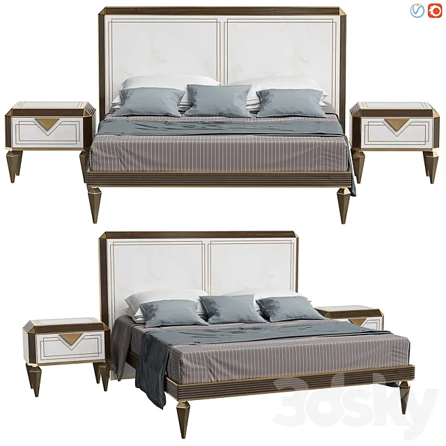 DIAMANTE BED 3D Model DIAMANTE BED 3D Model
