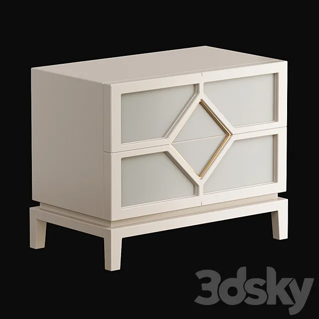 Diamond Bedside Table Frato Interiors 3D Model Diamond Bedside Table Frato Interiors 3D Model