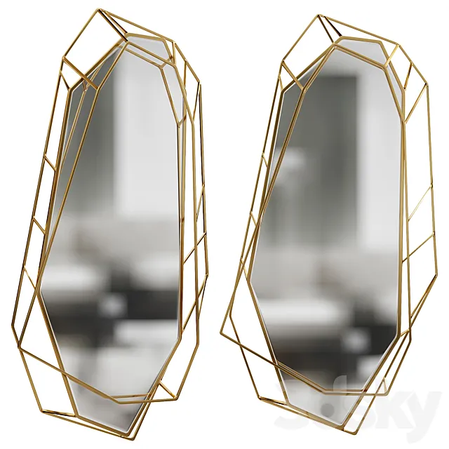 DIAMOND BIG MIRROR by maisonvalentina 3D Model