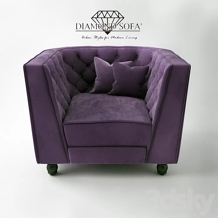 Diamond Chair Bellini Button \/ Diamond Sofa 3D Model