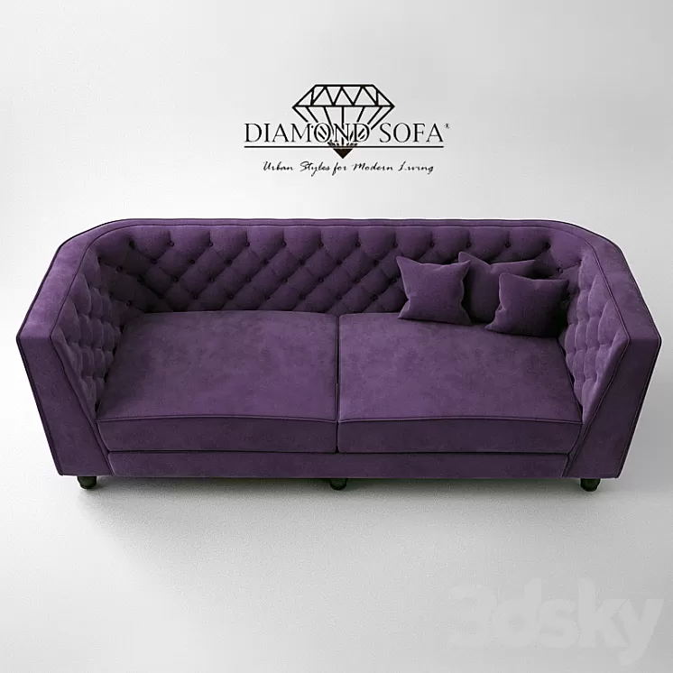 Diamond Sofa – Bellini Button 3D Model