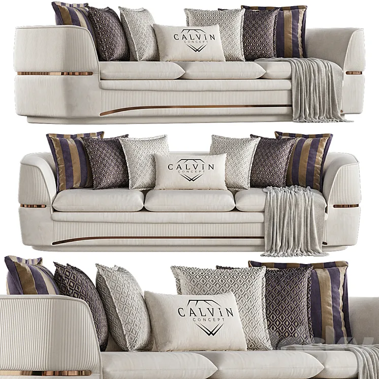 Diamond Sofa Set 3D Model Free Download