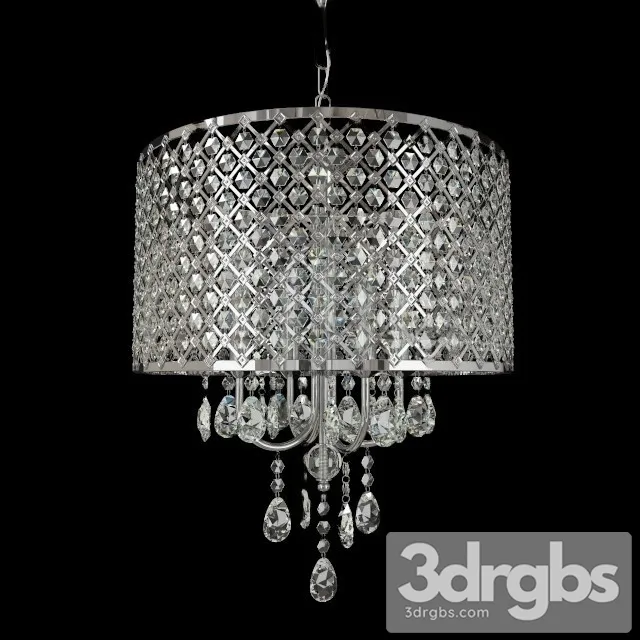 Diana 4 Light Drum Chandelier 3D Model Download