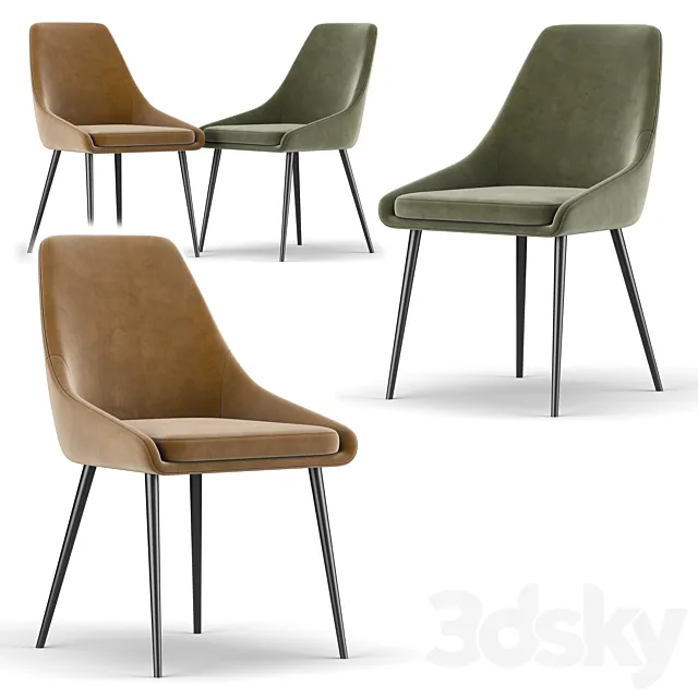Diana Contemporary Dining Chairs 3D Model
