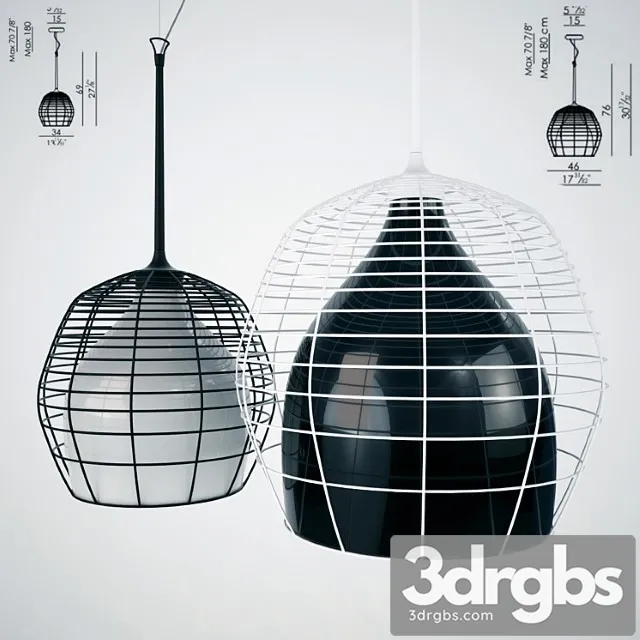Diesel By Foscarini Cage Pendant 1 3D Model Download