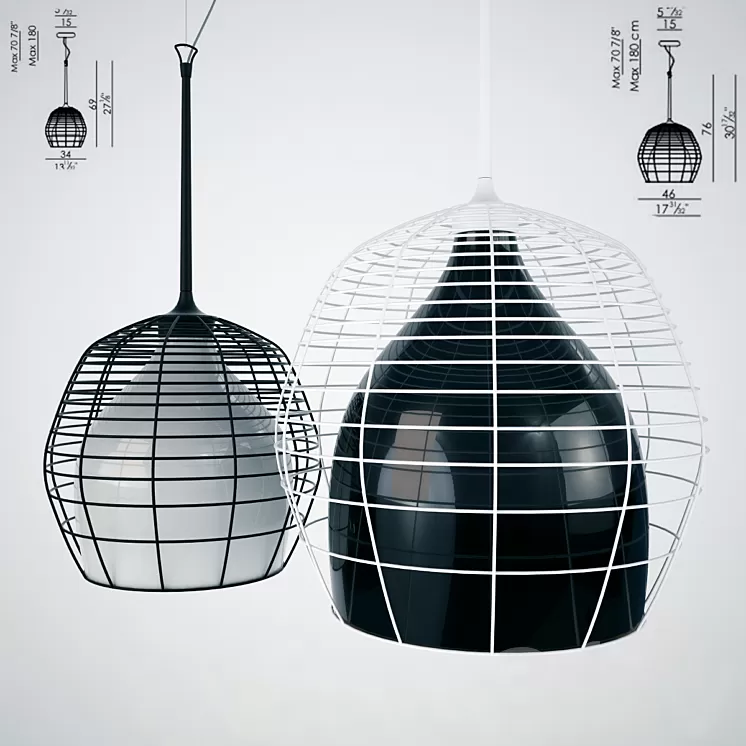 Diesel by Foscarini – Cage Pendant 3D Model