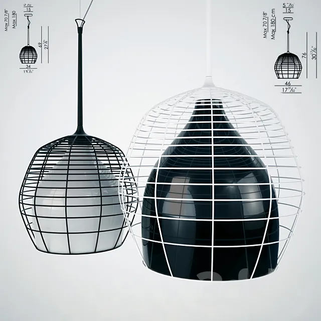 Diesel by Foscarini – Cage Pendant 3DModel Diesel by Foscarini – Cage Pendant 3DModel