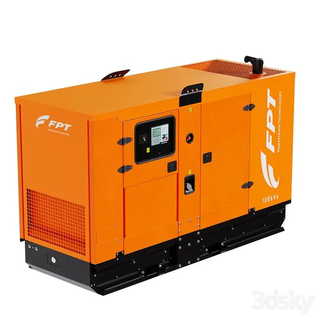 Diesel Generator FPT GS NEF100 3D Model Diesel Generator FPT GS NEF100 3D Model