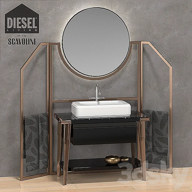 Diesel with Scavolini The Bathroom 3D Model Diesel with Scavolini The Bathroom 3D Model