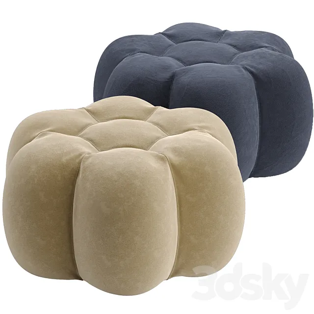Diff color pouf 3D Model Diff color pouf 3D Model