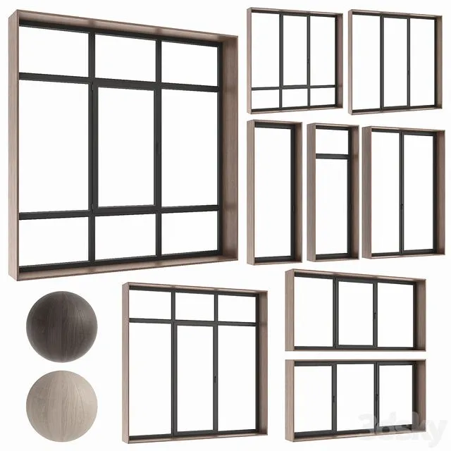 different windows 3D Model