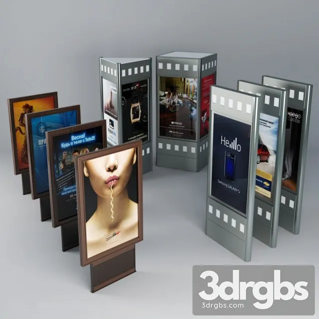 Digital Advertising Screen 3D Model Download