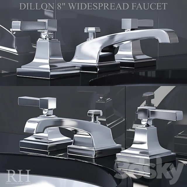 DILLON 8in WIDESPREAD FAUCET 3D Model