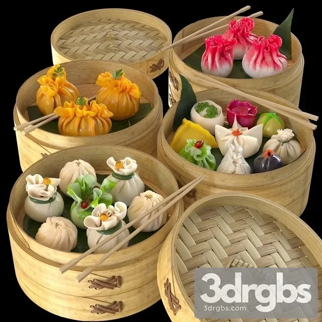Dim Sum 02 3D Model Download