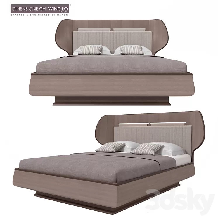 Dimensione Shi wing lo Rima Bed 3D Model