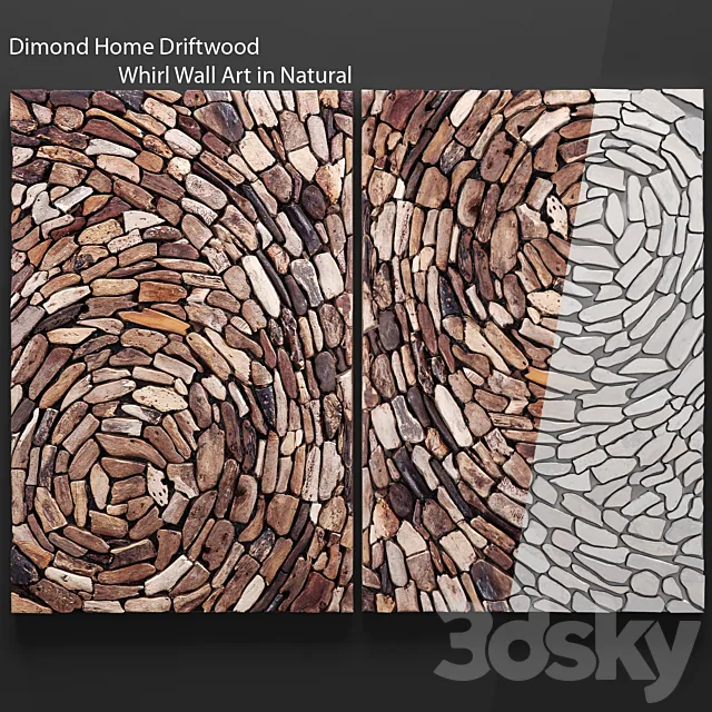 Dimond Home Driftwood Whirl Wall Art. wall decor. plank panels. wooden decor. boards. wooden wall. panel. slats. picture. bars. eco. eco-design 3DModel Dimond Home Driftwood Whirl Wall Art. wall decor. plank panels. wooden decor. boards. wooden wall. panel. slats. picture. bars. eco. eco-design 3DModel